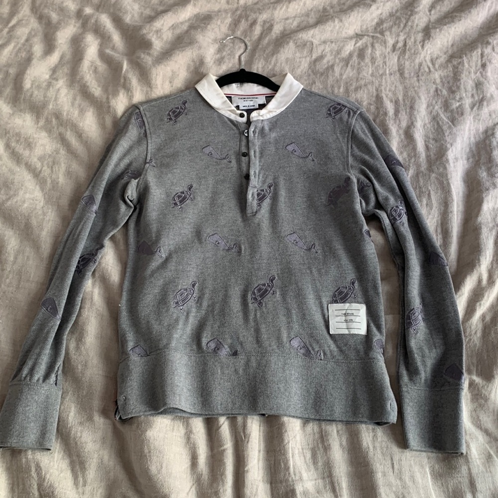 Thom Browne long sleeve polo size Small.